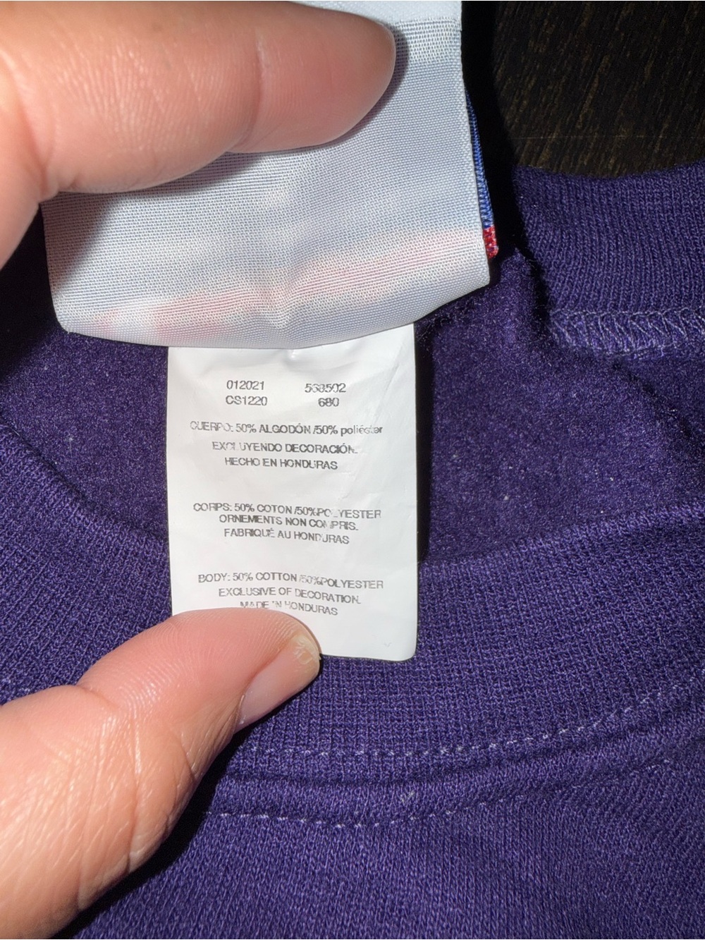 Vintage Champion Clemson Tigers Purple Sweatshirt Orange & White Logo - Picture 8 of 8